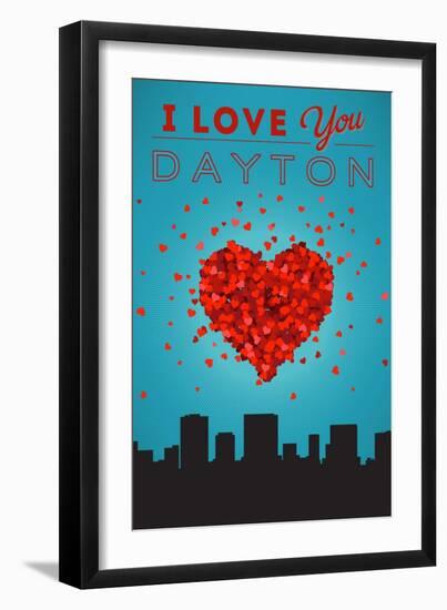 I Love You Dayton, Ohio-Lantern Press-Framed Art Print