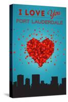 I Love You Fort Lauderdale, Florida-Lantern Press-Stretched Canvas