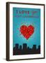 I Love You Fort Lauderdale, Florida-Lantern Press-Framed Art Print