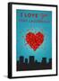 I Love You Fort Lauderdale, Florida-Lantern Press-Framed Art Print