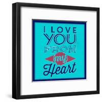 I Love You from My Heart 1-Lorand Okos-Framed Art Print