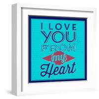 I Love You from My Heart 1-Lorand Okos-Framed Art Print