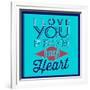 I Love You from My Heart 1-Lorand Okos-Framed Art Print