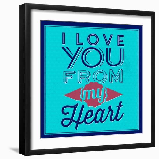 I Love You from My Heart 1-Lorand Okos-Framed Art Print