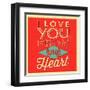 I Love You from My Heart-Lorand Okos-Framed Art Print