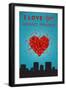 I Love You Grand Prairie, Texas-Lantern Press-Framed Art Print