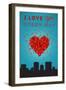 I Love You Green Bay, Wisconsin-Lantern Press-Framed Art Print