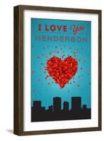 I Love You Henderson, Nevada-Lantern Press-Framed Art Print