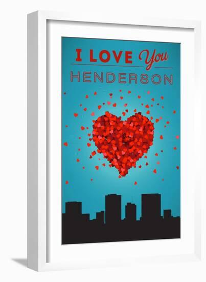 I Love You Henderson, Nevada-Lantern Press-Framed Art Print