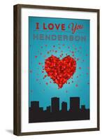 I Love You Henderson, Nevada-Lantern Press-Framed Art Print