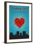 I Love You Hollywood, Florida-Lantern Press-Framed Art Print