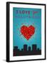 I Love You Hollywood, Florida-Lantern Press-Framed Art Print