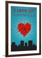 I Love You Huntsville, Alabama-Lantern Press-Framed Art Print