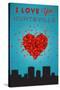 I Love You Huntsville, Alabama-Lantern Press-Stretched Canvas