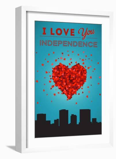 I Love You Independence, Missouri-Lantern Press-Framed Art Print