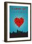 I Love You Jackson, Mississippi-Lantern Press-Framed Art Print