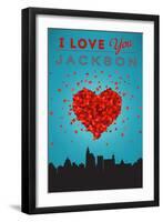 I Love You Jackson, Mississippi-Lantern Press-Framed Art Print