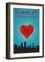 I Love You Jacksonville, Florida-Lantern Press-Framed Art Print