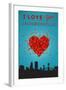 I Love You Jacksonville, Florida-Lantern Press-Framed Art Print