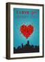 I Love You Jersey City, New Jersey-Lantern Press-Framed Art Print