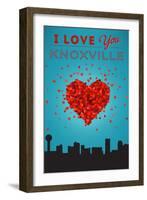 I Love You Knoxville, Tennessee-Lantern Press-Framed Art Print