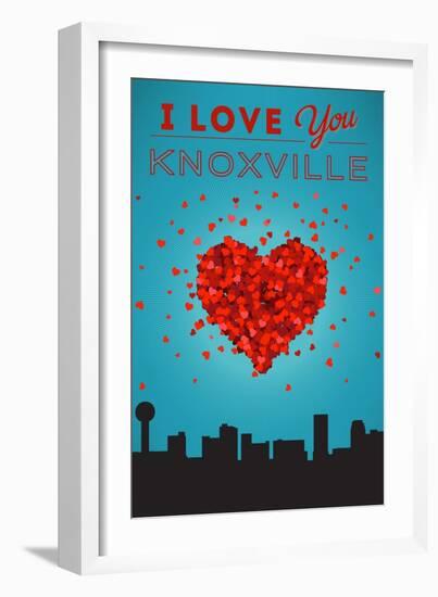 I Love You Knoxville, Tennessee-Lantern Press-Framed Art Print