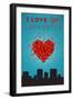 I Love You Lafayette, Louisiana-Lantern Press-Framed Art Print