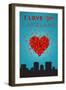 I Love You Lakeland, Florida-Lantern Press-Framed Art Print