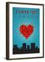 I Love You Laredo, Texas-Lantern Press-Framed Art Print