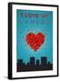 I Love You Laredo, Texas-Lantern Press-Framed Art Print