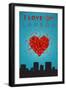 I Love You Laredo, Texas-Lantern Press-Framed Art Print