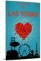 I Love You Las Vegas, Nevada-Lantern Press-Mounted Art Print