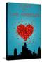 I Love You Los Angeles, California-Lantern Press-Stretched Canvas