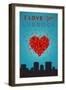 I Love You Lubbock, Texas-Lantern Press-Framed Art Print