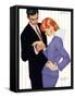 I Love You, Mama Girl - Saturday Evening Post "Men at the Top", March 31, 1956 pg.25-Joe deMers-Framed Stretched Canvas