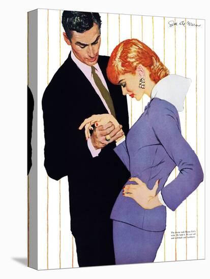 I Love You, Mama Girl - Saturday Evening Post "Men at the Top", March 31, 1956 pg.25-Joe deMers-Stretched Canvas