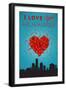 I Love You Milwaukee, Wisconsin-Lantern Press-Framed Art Print