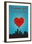 I Love You Milwaukee, Wisconsin-Lantern Press-Framed Art Print