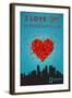 I Love You Minneapolis, Minnesota-Lantern Press-Framed Art Print