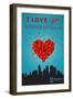 I Love You Minneapolis, Minnesota-Lantern Press-Framed Art Print