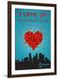 I Love You Minneapolis, Minnesota-Lantern Press-Framed Art Print