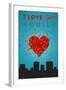 I Love You Mobile, Alabama-Lantern Press-Framed Art Print