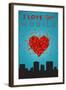 I Love You Mobile, Alabama-Lantern Press-Framed Art Print