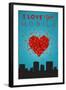 I Love You Mobile, Alabama-Lantern Press-Framed Art Print