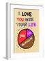 I Love You More Than Life, But Not As Much As Chocolate - Tommy Human Cartoon Print-Tommy Human-Framed Giclee Print