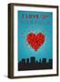 I Love You Norfolk, Virginia-Lantern Press-Framed Premium Giclee Print