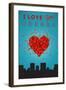 I Love You Odessa, Texas-Lantern Press-Framed Art Print