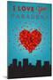 I Love You Pasadena, California-Lantern Press-Mounted Art Print