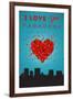 I Love You Pasadena, California-Lantern Press-Framed Art Print