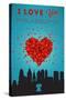 I Love You Philadelphia-Lantern Press-Stretched Canvas